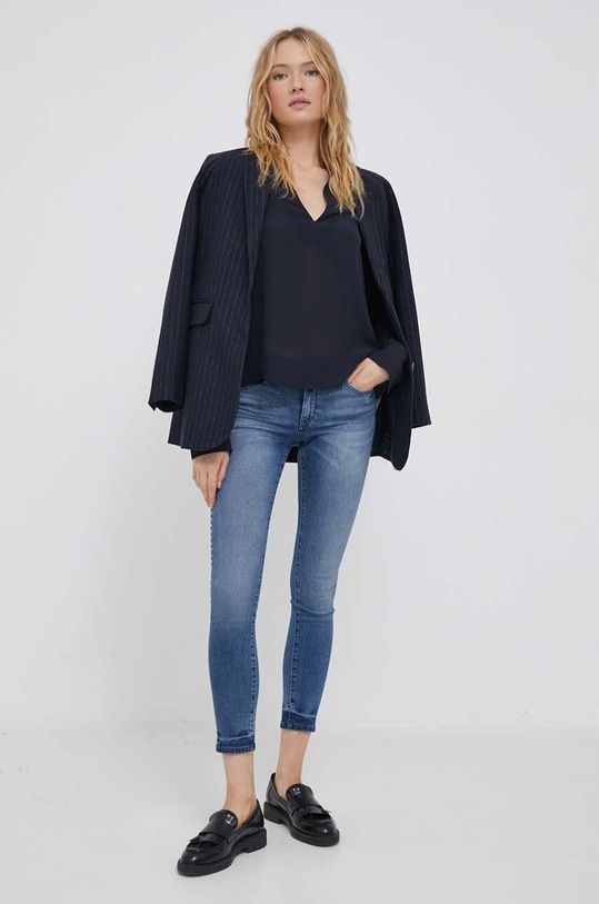 Блузка Tommy Hilfiger WW0WW39665 тёмно-синий AW23