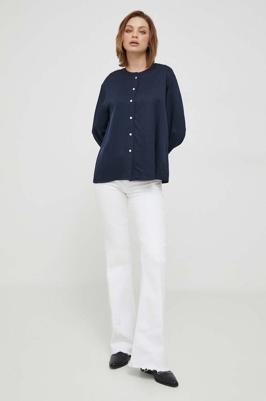 Košulja Tommy Hilfiger WW0WW39990 mornarsko plava AW23