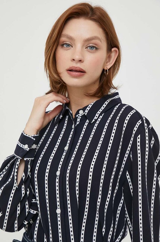 Košeľa Tommy Hilfiger relaxed tmavomodrá WW0WW40248