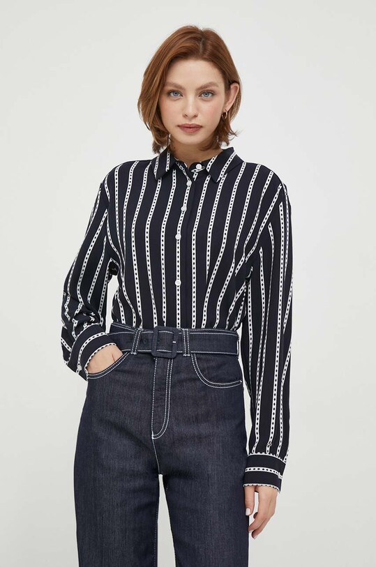 Košeľa Tommy Hilfiger tmavomodrá WW0WW40248