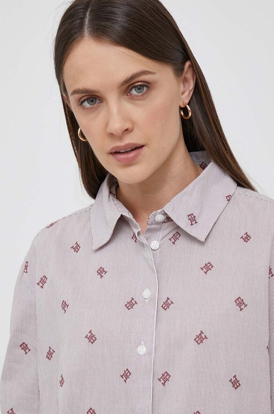 Tommy Hilfiger koszula bawełniana czerwony WW0WW40228