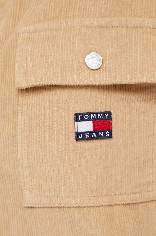 Βαμβακερό πουκάμισο Tommy Jeans DW0DW16920 μπεζ