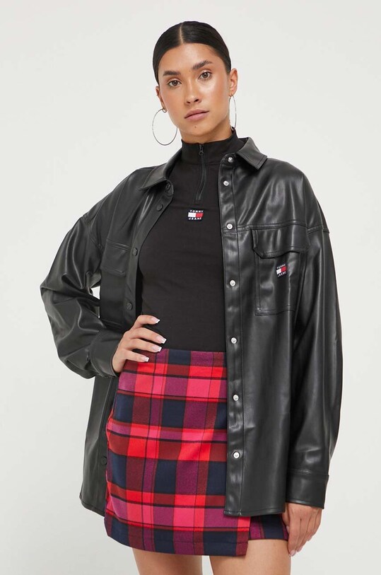 Tommy Jeans koszula klasyczny czarny DW0DW16421