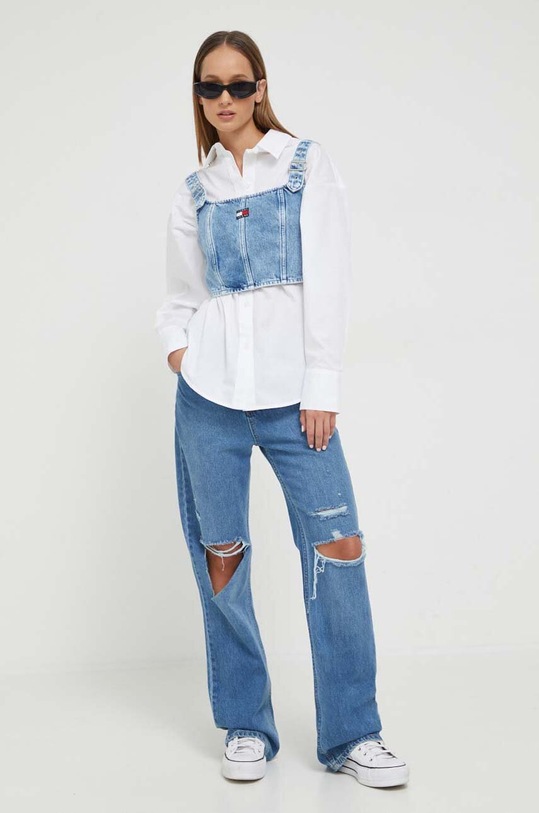 Tommy Jeans top jeansowy DW0DW16728 niebieski AW23