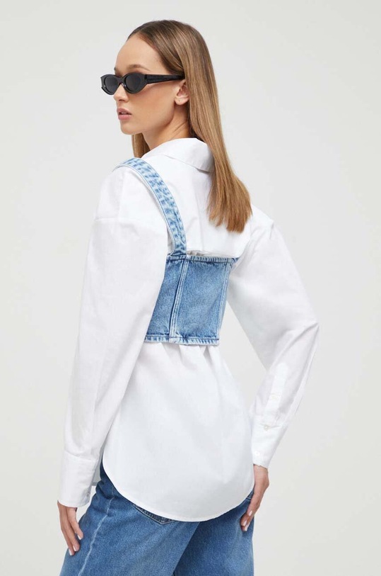 Odzież Tommy Jeans top jeansowy DW0DW16728 niebieski