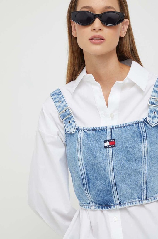 Tommy Jeans top jeansowy DW0DW16728 niebieski