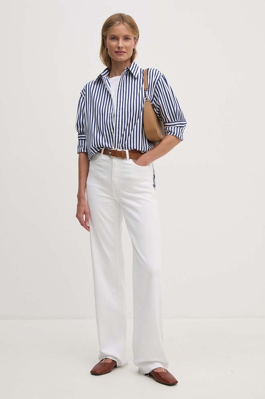 Polo Ralph Lauren koszula bawełniana 211891421 niebieski AW24