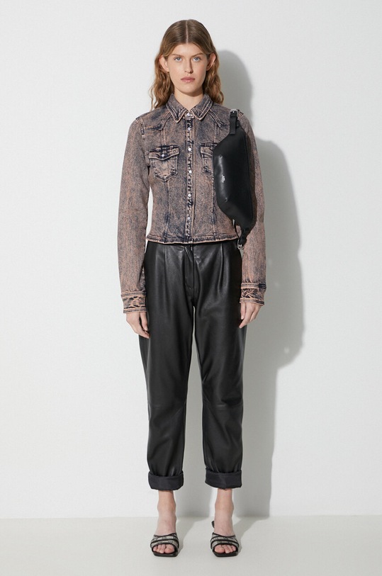 Guess Originals koszula jeansowa EW3YG28D4ON0 różowy AW23