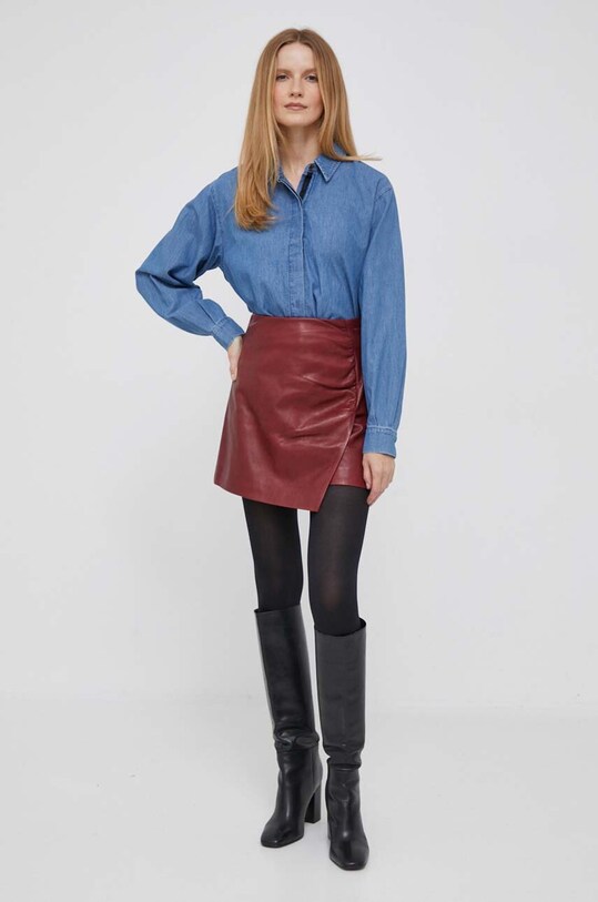 Джинсова блузка Dkny E33M0HYK блакитний AW23