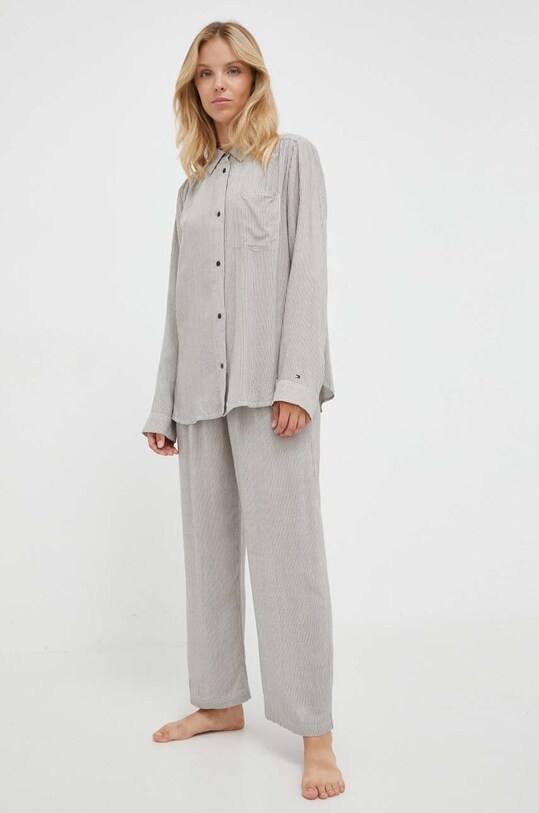 Tommy Hilfiger camasa de pijama UW0UW04791 bej AW23