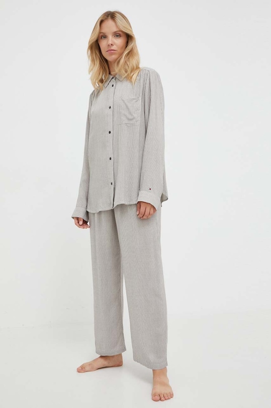 Gornji dio pidžame na zakopčavanje Tommy Hilfiger UW0UW04791 bež AW23