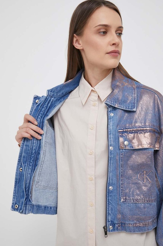 Τζιν μπουφάν Calvin Klein Jeans μπλε J20J222203
