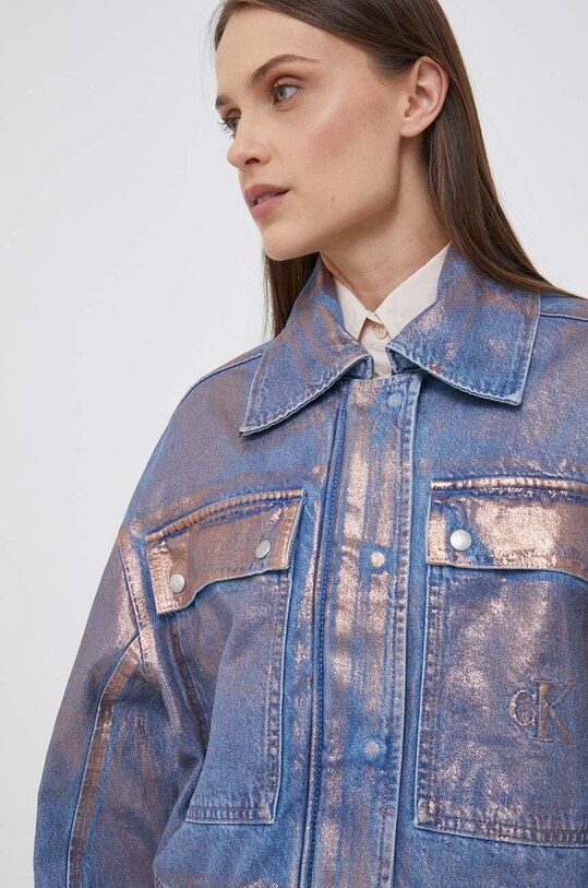 Jeans jakna Calvin Klein Jeans J20J222203 modra