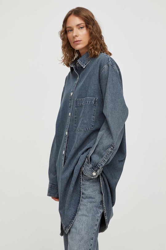Τζιν πουκάμισο Won Hundred μπλε 2656.15137