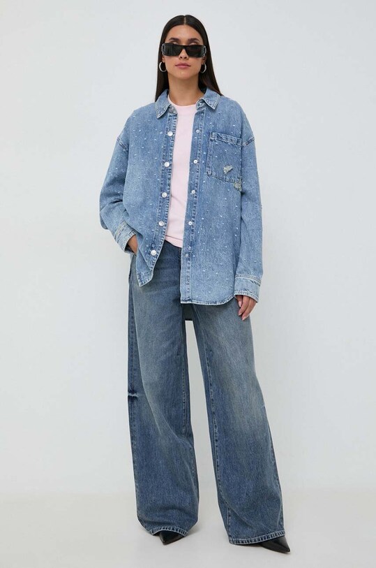 Miss Sixty koszula jeansowa 6T3XJ5060000 niebieski AW23