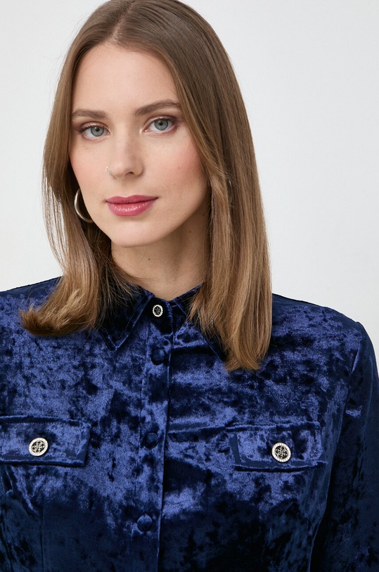 Guess koszula welurowa W4RP44.KBZO2 granatowy SS24