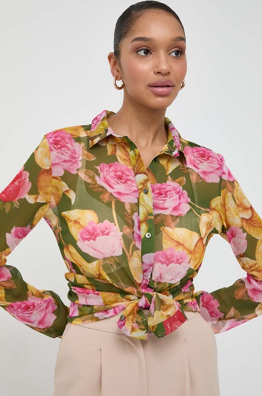 Guess koszula CLOUIS regular zielony W4RH39.WDW52