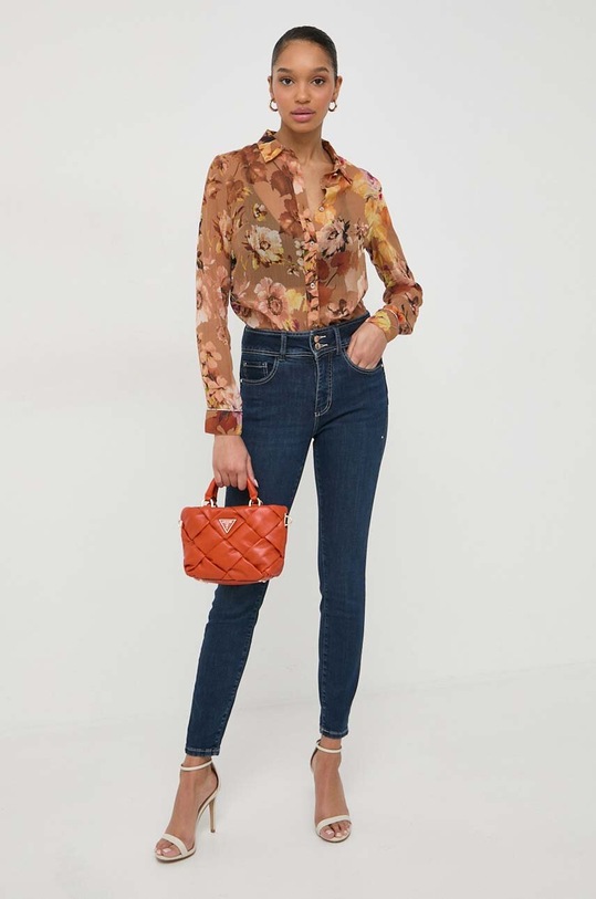 Guess koszula CLOUIS W4RH39.WDW52 brązowy SS24