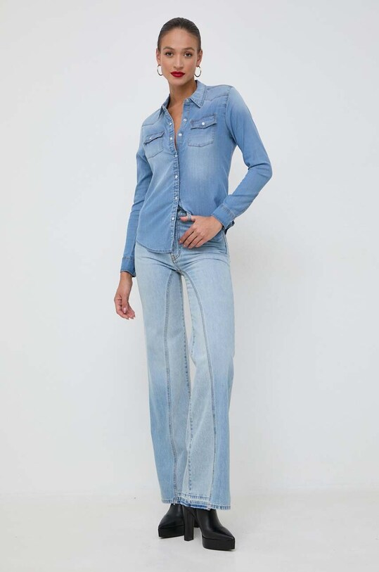 Guess camicia W2GH75.D4NA1 blu SS24