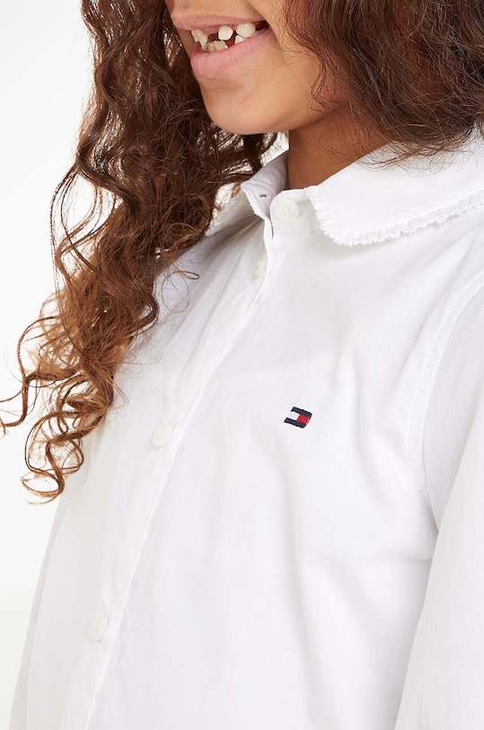 Detská bavlnená košeľa Tommy Hilfiger KG0KG07414.74.122.9BYX biela