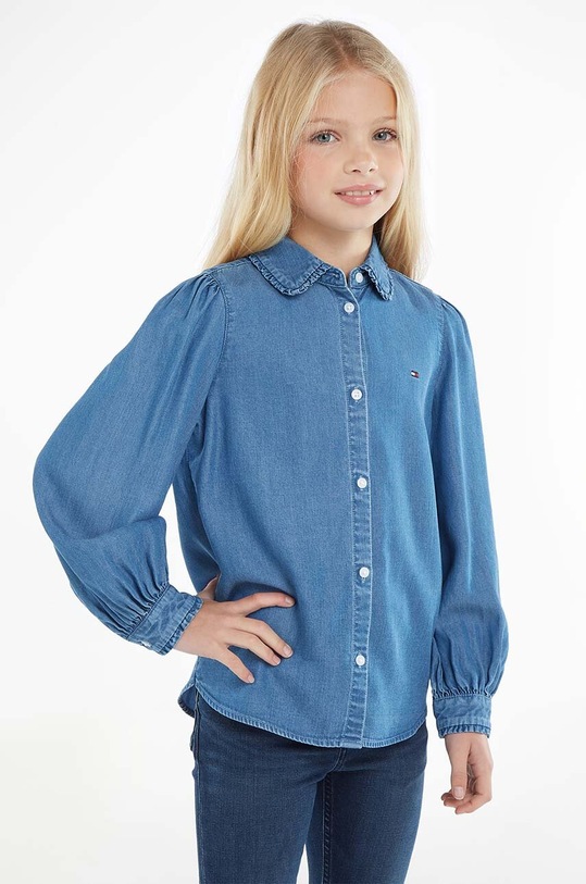 Dječja košulja Tommy Hilfiger Planet friendly plava KG0KG07484.128.176.9BYX