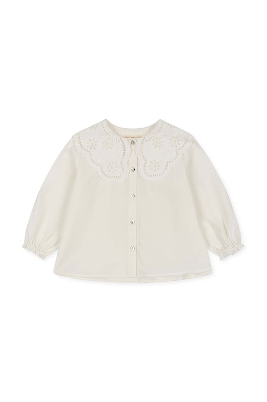 Detská bavlnená košeľa Konges Sløjd KS6473 biela AW23