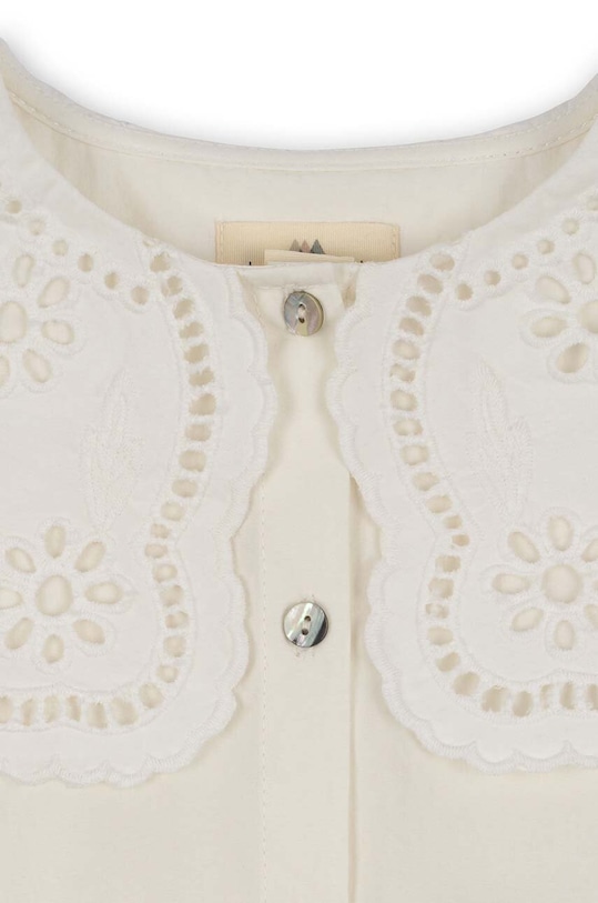 Detská bavlnená košeľa Konges Sløjd biela KS6473