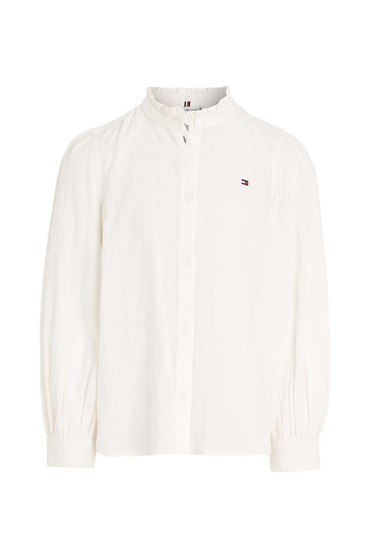 Παιδικό βαμβακερό πουκάμισο Tommy Hilfiger KG0KG07620.74.122.9BYX μπεζ AW23
