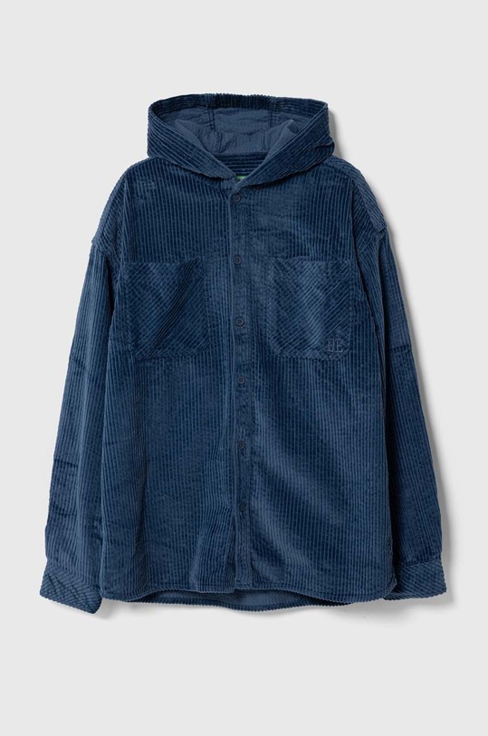United Colors of Benetton koszula sztruksowa dziecięca bawełna niebieski 56E6CQ01W.G.SEASONAL