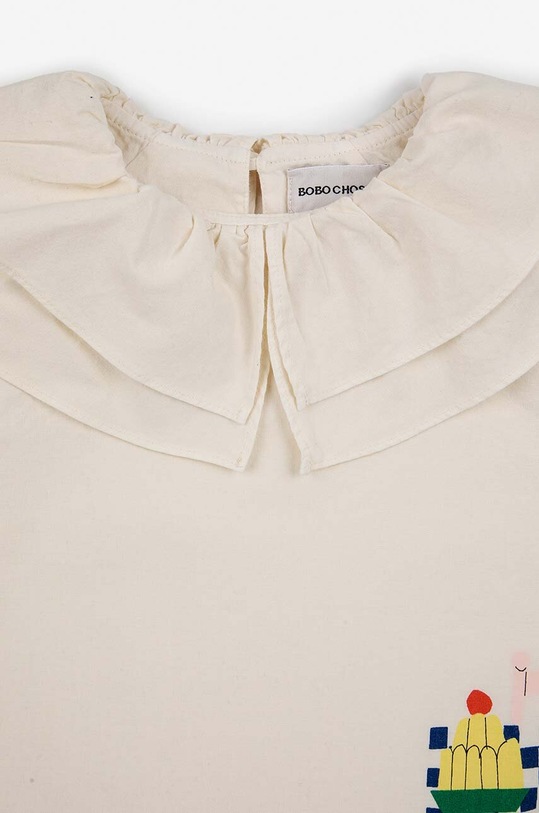 Bobo Choses cămașă din bumbac pentru bebeluși bej 223FB001