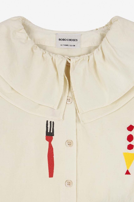 Bobo Choses camasa de bumbac pentru copii bej 223FC002