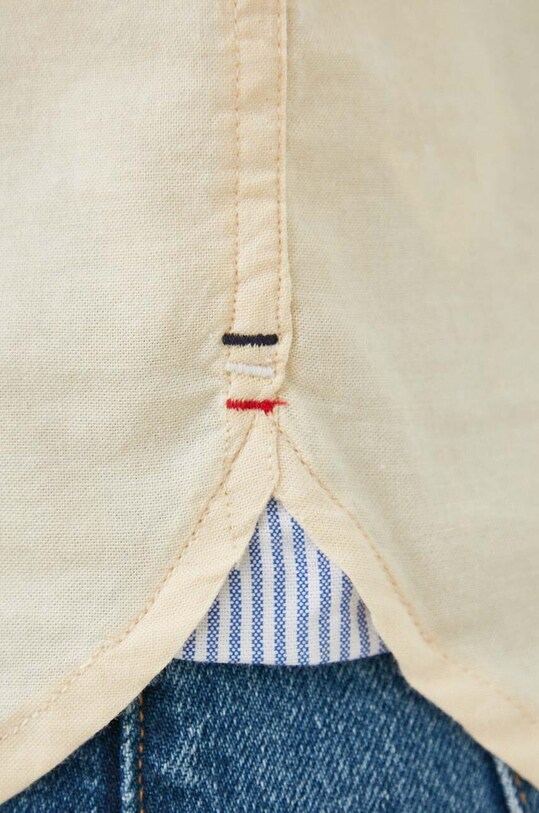 Πουκάμισο Tommy Hilfiger MW0MW29968 μπεζ SS24