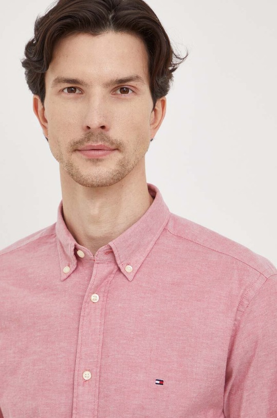 Košeľa Tommy Hilfiger ružová MW0MW29968