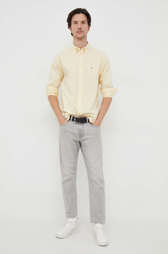Πουκάμισο Tommy Hilfiger MW0MW29968 κίτρινο SS24