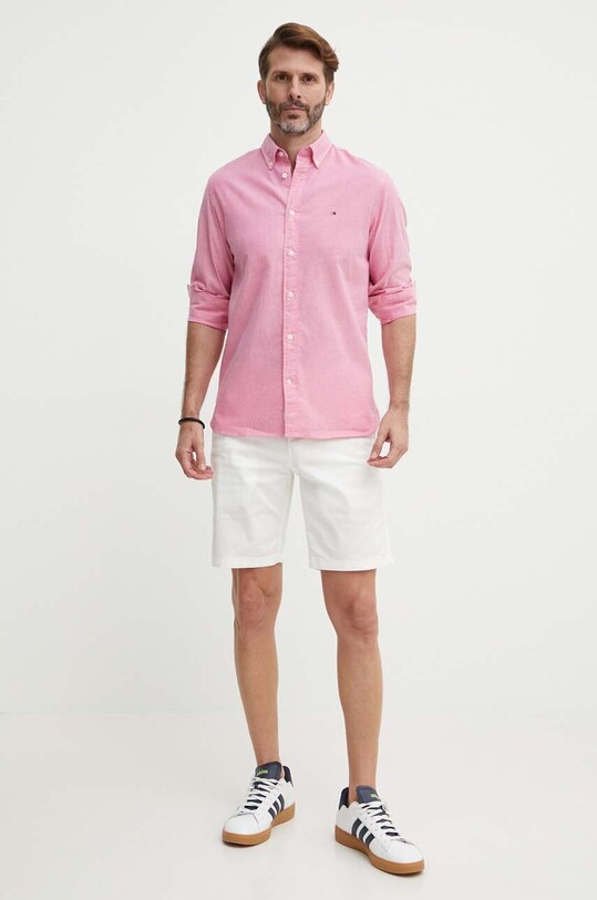 Tommy Hilfiger koszula MW0MW29968 różowy SS24