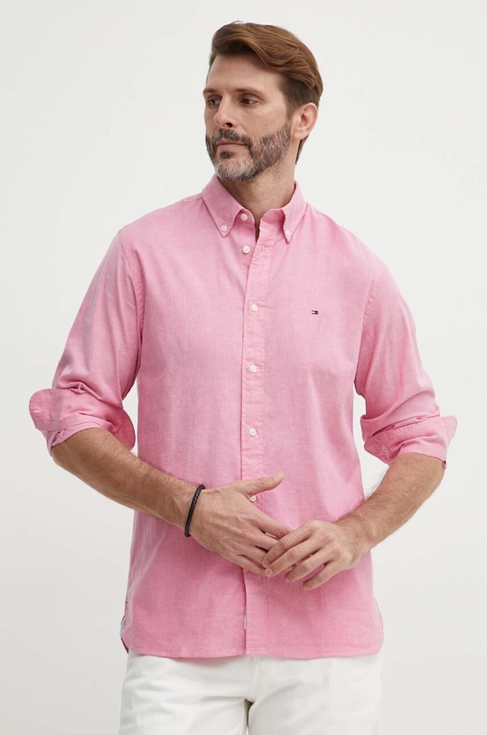 Košile Tommy Hilfiger růžová MW0MW29968