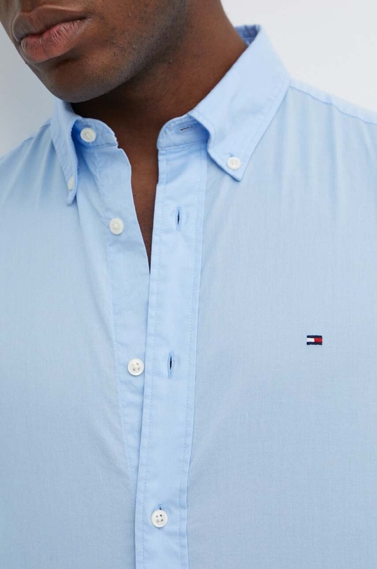 Bavlnená košeľa Tommy Hilfiger MW0MW30934 modrá AW24