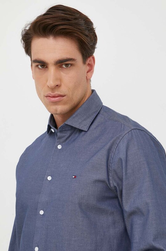 Tommy Hilfiger koszula bawełniana MW0MW31856 granatowy