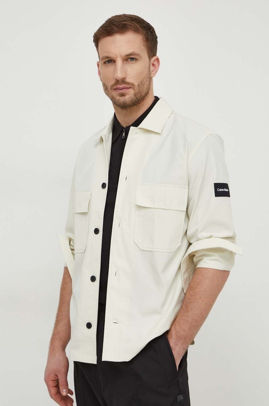 Calvin Klein camicia semplice beige K10K109920