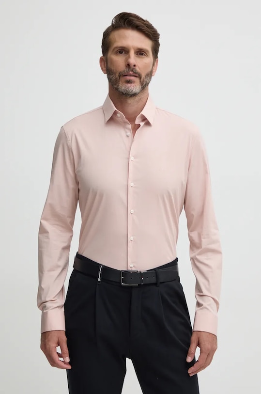 Calvin Klein koszula z elastanem różowy K10K108229