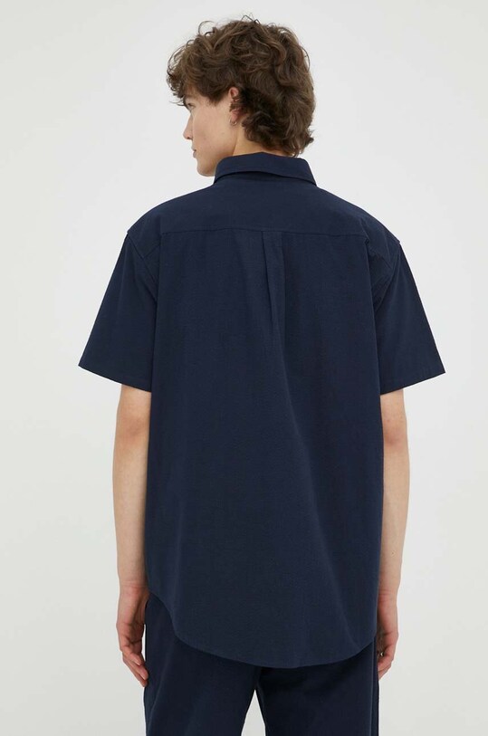 Les Deux camasa din bumbac Louis Seersucker bleumarin LDM401062