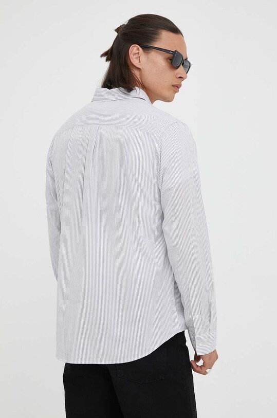 Les Deux koszula bawełniana Kristian Stripe LDM410161 szary AW23