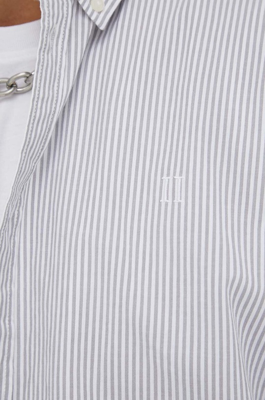 Les Deux koszula bawełniana Kristian Stripe szary LDM410161
