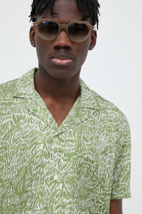 Πουκάμισο Bruuns Bazaar Won Homer AOP πράσινο BBM1536N