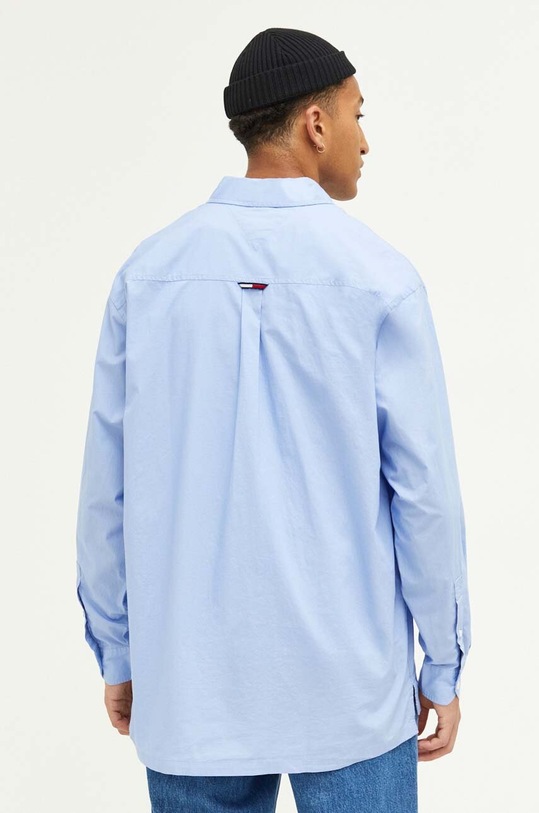 Odzież Tommy Jeans koszula bawełniana DM0DM16601 niebieski