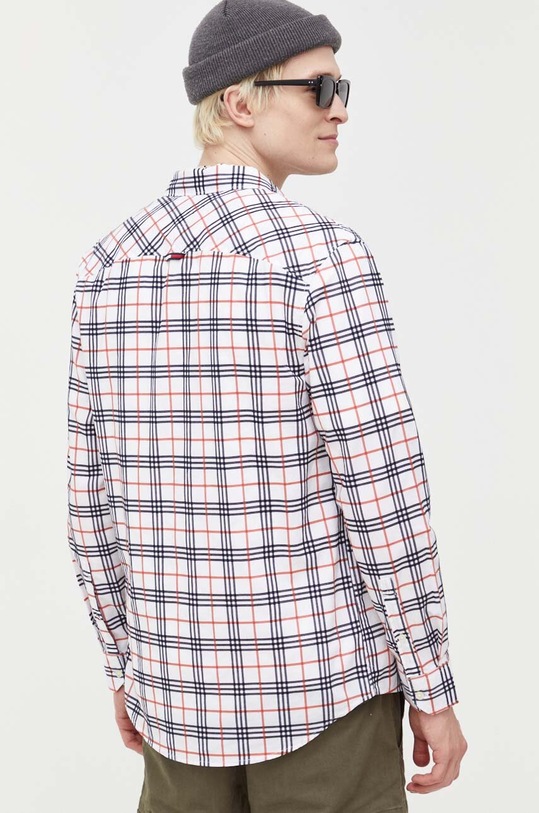 Βαμβακερό πουκάμισο Tommy Jeans λευκό DM0DM16608