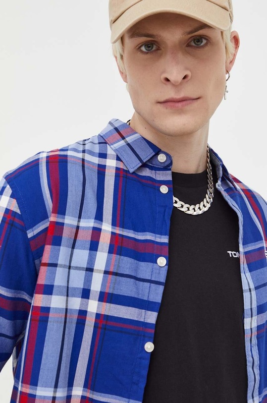 Tommy Jeans camasa din bumbac DM0DM16612 bleumarin