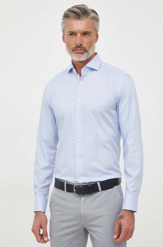 Ρούχα Βαμβακερό πουκάμισο BOSS 50496562 μπλε
