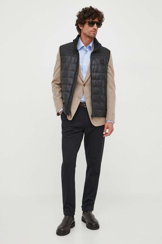 Бавовняна сорочка BOSS 50497147 блакитний AW23