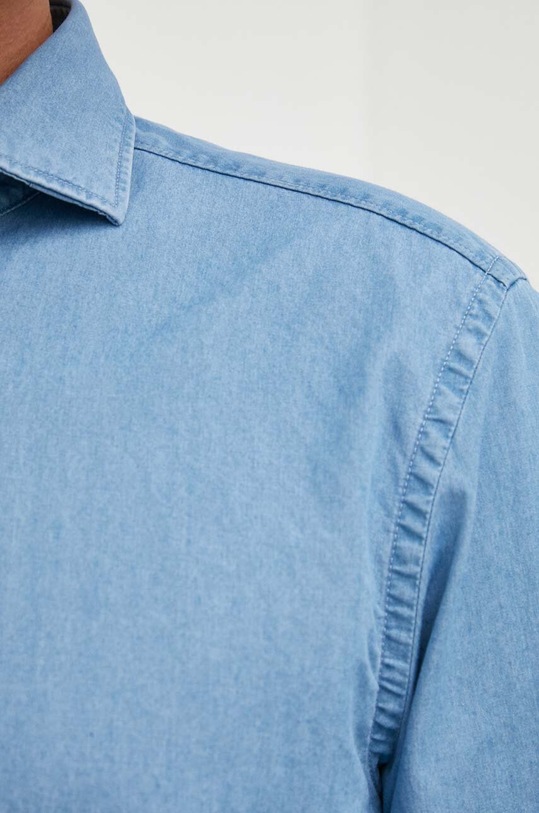 BOSS koszula bawełniana 50497438 niebieski AW23